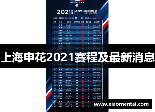 上海申花2021赛程及最新消息